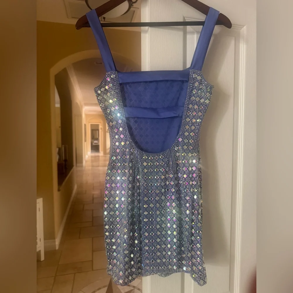 Oh Polly purple diamanté dress - Picture 7 of 8